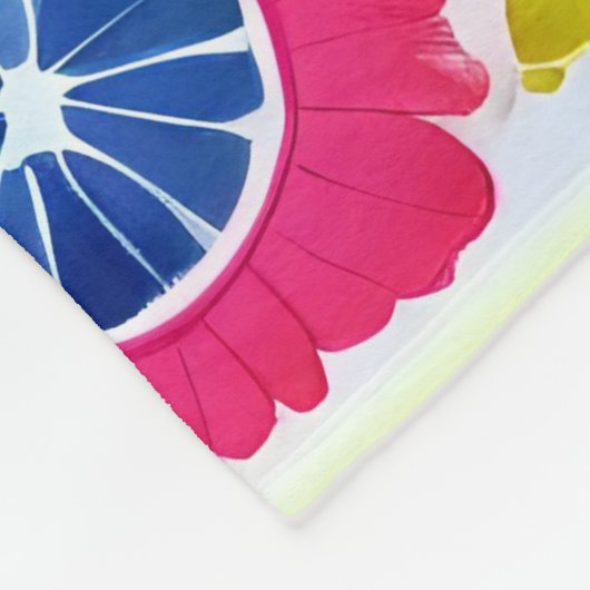 Vibrannt floral Fiesta Fleecedecke (Ecke)
