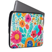 Vibrannt floral Fiesta Laptopschutzhülle (Vorne Rechts)