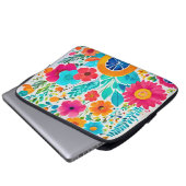 Vibrannt floral Fiesta Laptopschutzhülle (Vorne Knopf)