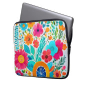 Vibrannt floral Fiesta Laptopschutzhülle (Vorderseite Links)