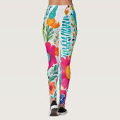 Vibrannt floral Fiesta Leggings (Rückseite)