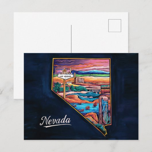 Vibrannt Nevada Karte (Vorne/Hinten)