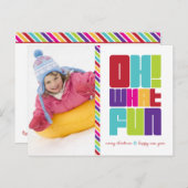 Vibrannt Oh, was Spaß Feiertagspostkarte (Vorne/Hinten)