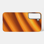 Vibrannt Orange Swirl Art Samsung Galaxy Hülle (Rückseite (Horizontal))