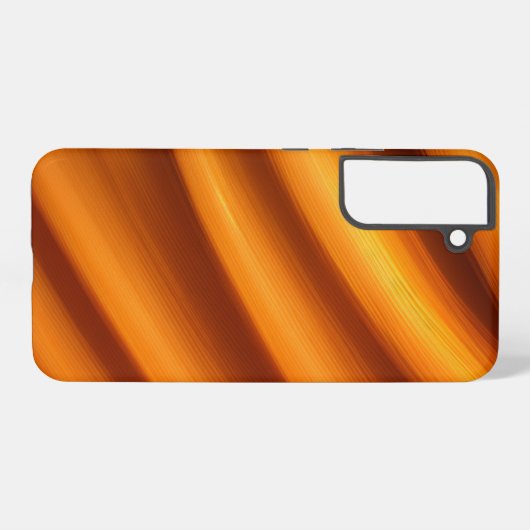 Vibrannt Orange Swirl Art Samsung Galaxy Hülle (Rückseite (Horizontal))