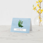 Vibrannt Peacock Vielen Dank | Blue Card Karte (Gelbe Blume)