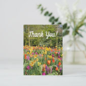 Vibrannt Tulip Garden Danke Karte (Stehend Vorderseite)