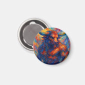 Vibrannt Watercolor Minotaur Magnet (Vorderseite/Rückseite)