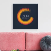 Vibrannt Zen Canvas Print Leinwanddruck (Insitu (Wohnzimmer))