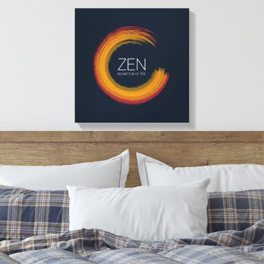 Vibrannt Zen Canvas Print Leinwanddruck (Insitu (Schlafzimmer))