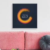 Vibrannt Zen Canvas Print Leinwanddruck (Insitu (Wohnzimmer))