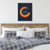 Vibrannt Zen Canvas Print Leinwanddruck (Insitu (Schlafzimmer))