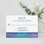 Vibrannte florale RSVP-Karten RSVP Karte (Stehend Vorderseite)
