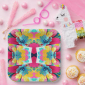 Vibrannte Fusion, mehrfarbiges Party Papier P Pappteller (Party)