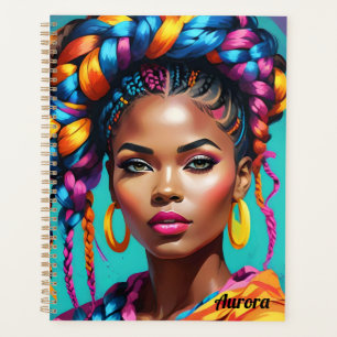 Vibrannte Melanin Frau - Pop Kunst Inspiriert Planer