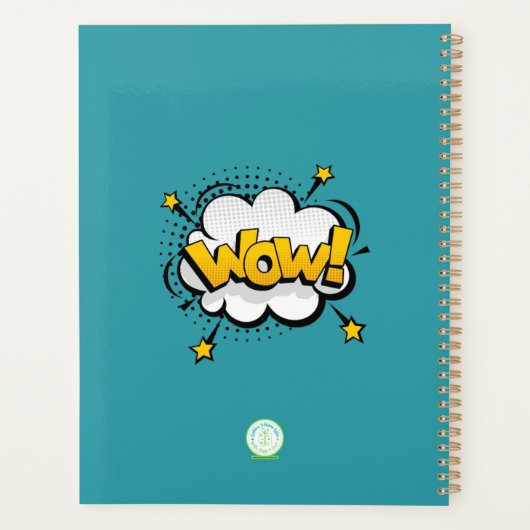 Vibrannte Melanin Frau - Pop Kunst Inspiriert Planer (Rückseite)