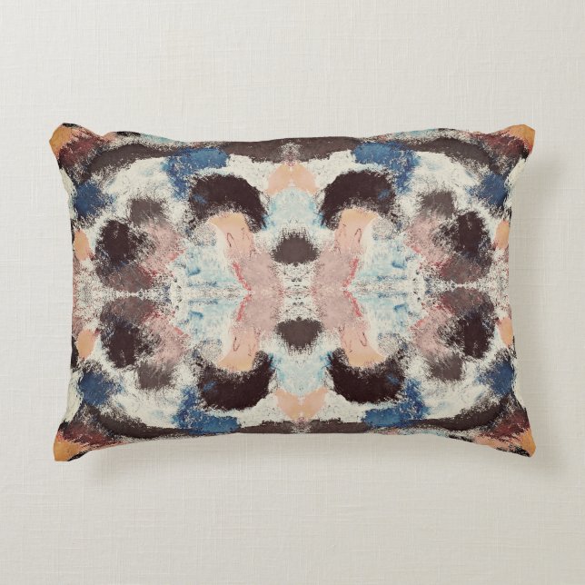 Vibrannte Pastel Symmetry - Abstrakte Textur Dekokissen (Vorderseite)