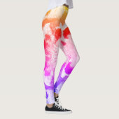 Vibrannte Pastel Symmetry - Abstrakte Textur Leggings (Rechts)