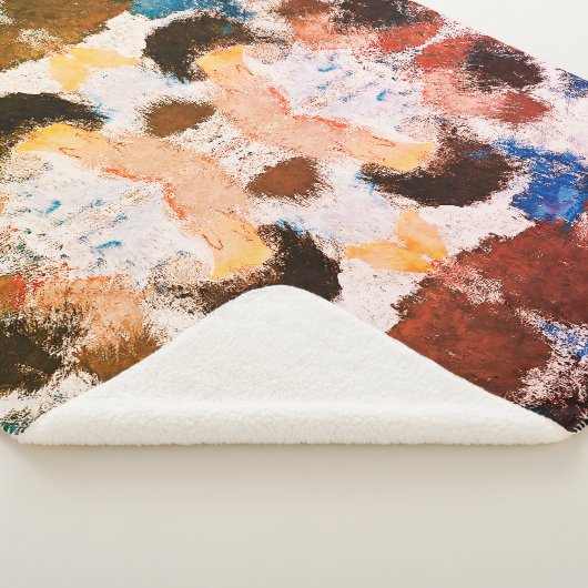 Vibrannte Pastel Symmetry - Abstrakte Textur Sherpadecke (3/4)