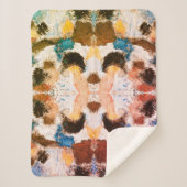 Vibrannte Pastel Symmetry - Abstrakte Textur Sherpadecke (Vorderseite)