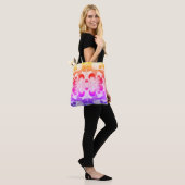 Vibrannte Pastel Symmetry - Abstrakte Textur Tasche (Am Model)