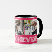 Vibrannte rosa Beste Mama je 3 FotoCollage kundens Tasse (VorderseiteRechts)