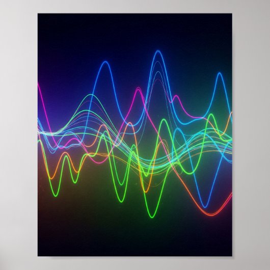 Vibrannte Soundwave Print Poster (Vorne)
