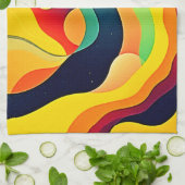 Vibrannte Wave Energy Geschirrtuch (Gefaltet)