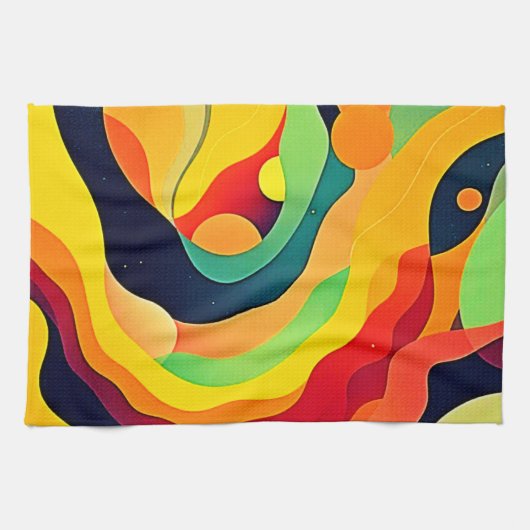 Vibrannte Wave Energy Geschirrtuch (Horizontal)