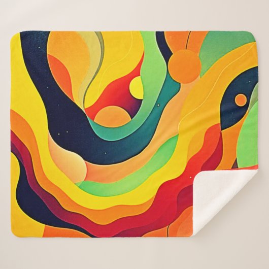 Vibrannte Wave Energy Sherpadecke (Vorderseite (Horizontal))