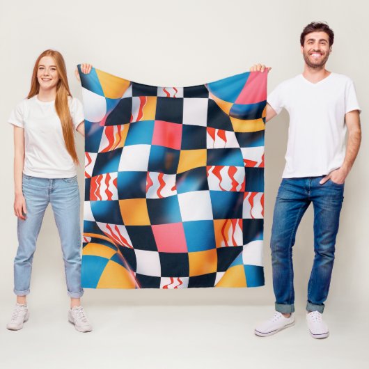 Vibranntes 3D-Fabric-Ripple-Prüfplatinenmuster Fleecedecke (Beispiel)