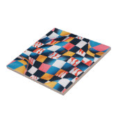 Vibranntes 3D-Fabric-Ripple-Prüfplatinenmuster Fliese (Seite)