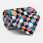 Vibranntes 3D-Fabric-Ripple-Prüfplatinenmuster Krawatte (Gerollt)