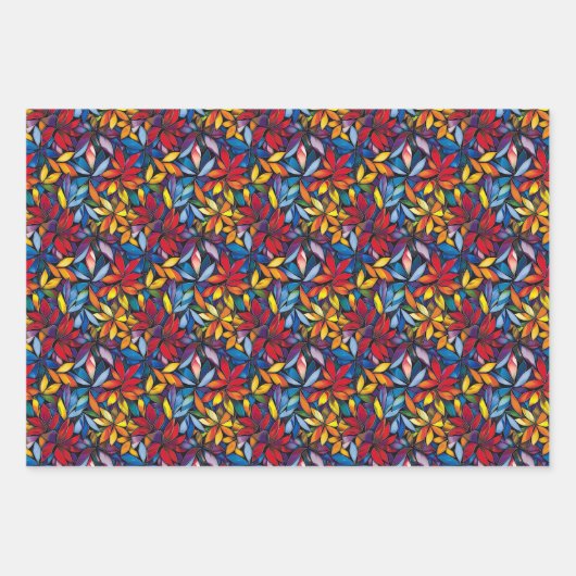 Vibranntes 3D-Muster aus Hartglas Geschenkpapier Set (Vorderseite 3)