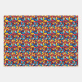 Vibranntes 3D-Muster aus Hartglas Geschenkpapier Set (Vorderseite)