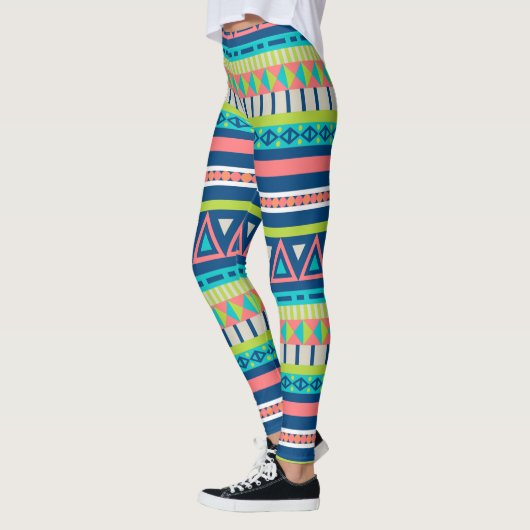 Vibranntes Aztec-Muster Leggings (Links)