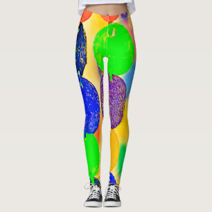 Vibranntes Bead String Design Leggings