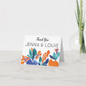 Vibranntes Blumenblut dank Karte (Vorderseite)