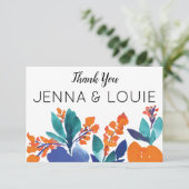 Vibranntes Blumenblut dank Karte (Stehend Vorderseite)