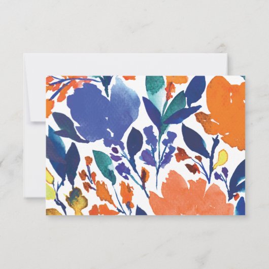 Vibranntes Blumenblut dank Karte (Rückseite)