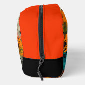 Vibranntes Blumengrunge Multicolor Kosmetiktasche Waschbeutel (Rechts)