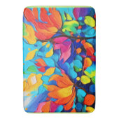 Vibranntes Blumenmotiv Badematte (Vorderseite Vertikal)
