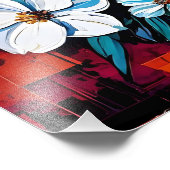 Vibranntes Blumenmotiv Fotodruck (Ecke)