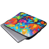 Vibranntes Blumenmotiv Laptopschutzhülle (Vorne Knopf)