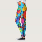 Vibranntes Blumenmotiv Leggings (Links)