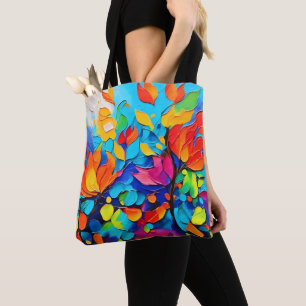 Vibranntes Blumenmotiv Tasche