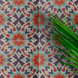 Vibranntes gestresstes Azteken-Motifs geometrische Fliese