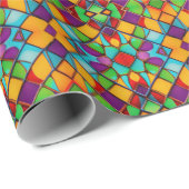 Vibranntes Muster aus gefärbtem Glas Geschenkpapier (Rolleneckpunkt)