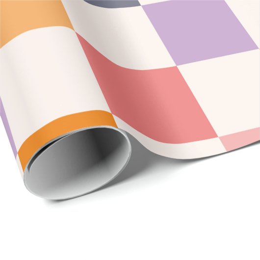 Vibranntes Prüfbrett-Muster Geschenkpapier (Rolleneckpunkt)