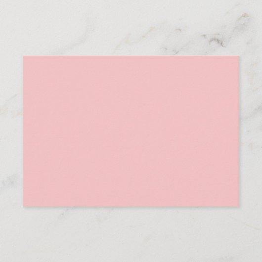 Vibranntes rosa Foto für die Details der Hochzeit Begleitkarte (Rückseite)